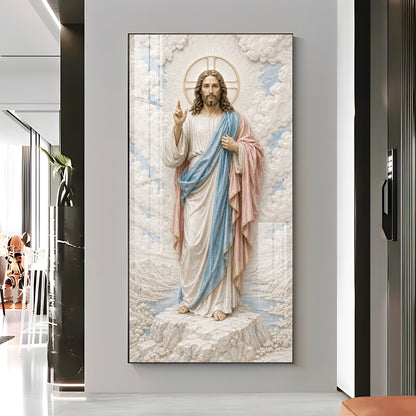 Jesus Christ Divine Premium Acrylic Vertical Wall Art