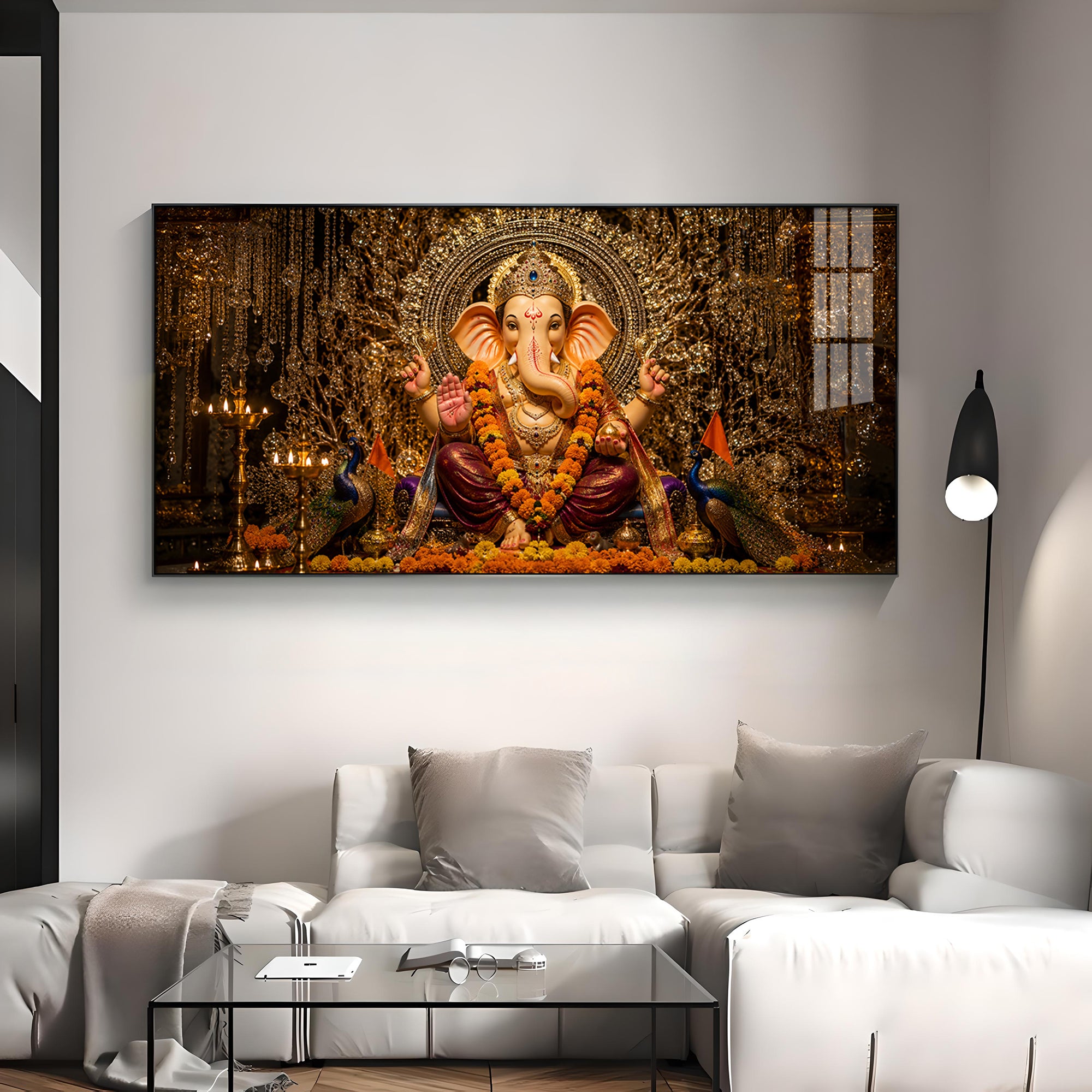 Lord Ganpati Ji Premium Acrylic Horizontal Wall Art