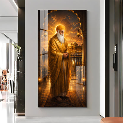 Founder Of Sikhism Guru Nanak Dev Ji Premium Acrylic Vertical Wall Art