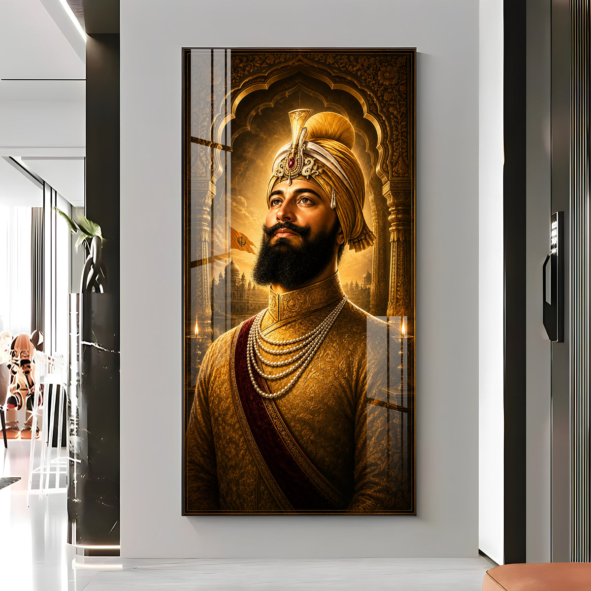 Spiritual Guru Gobind Singh Ji Premium Acrylic Vertical Wall Art
