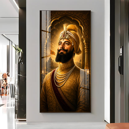 Spiritual Guru Gobind Singh Ji Premium Acrylic Vertical Wall Art