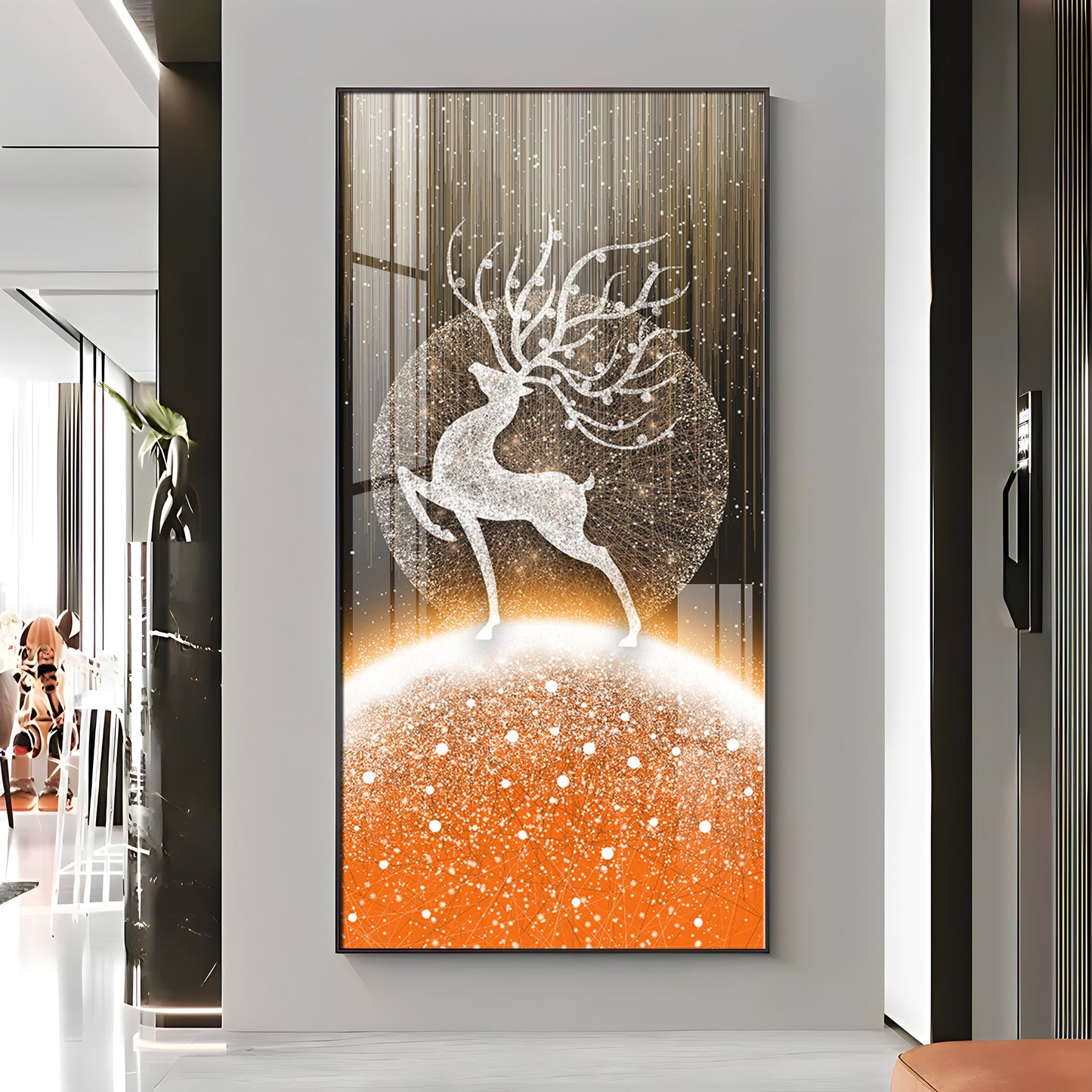 Deer Pure Elegance Premium Acrylic Vertical Wall Art