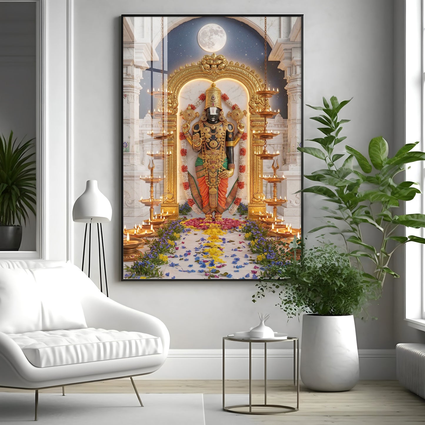 Tirupati Balaji Maharaj Premium Acrylic Vertical Wall Art