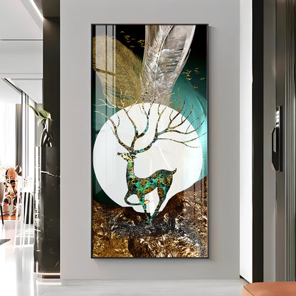 Majestic Deer Haven Premium Acrylic Vertical Wall Art
