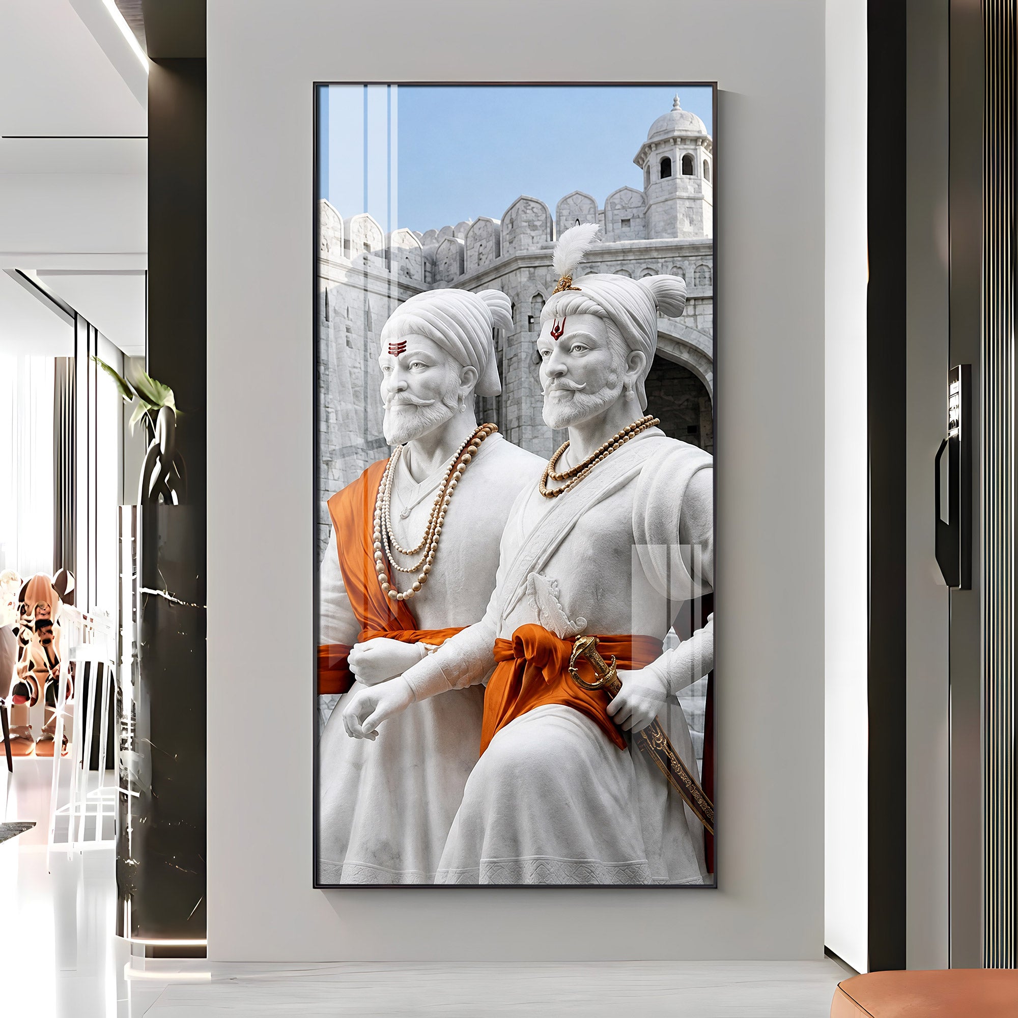 Chhatrapati Shivaji Maharaj & Sambhaji Maharaj Premium Acrylic Vertical Wall Art