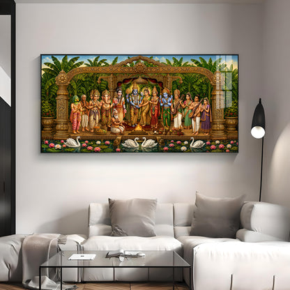 Hindu Deities Srinivasa Kalyanam Premium Acrylic Horizontal Wall Art