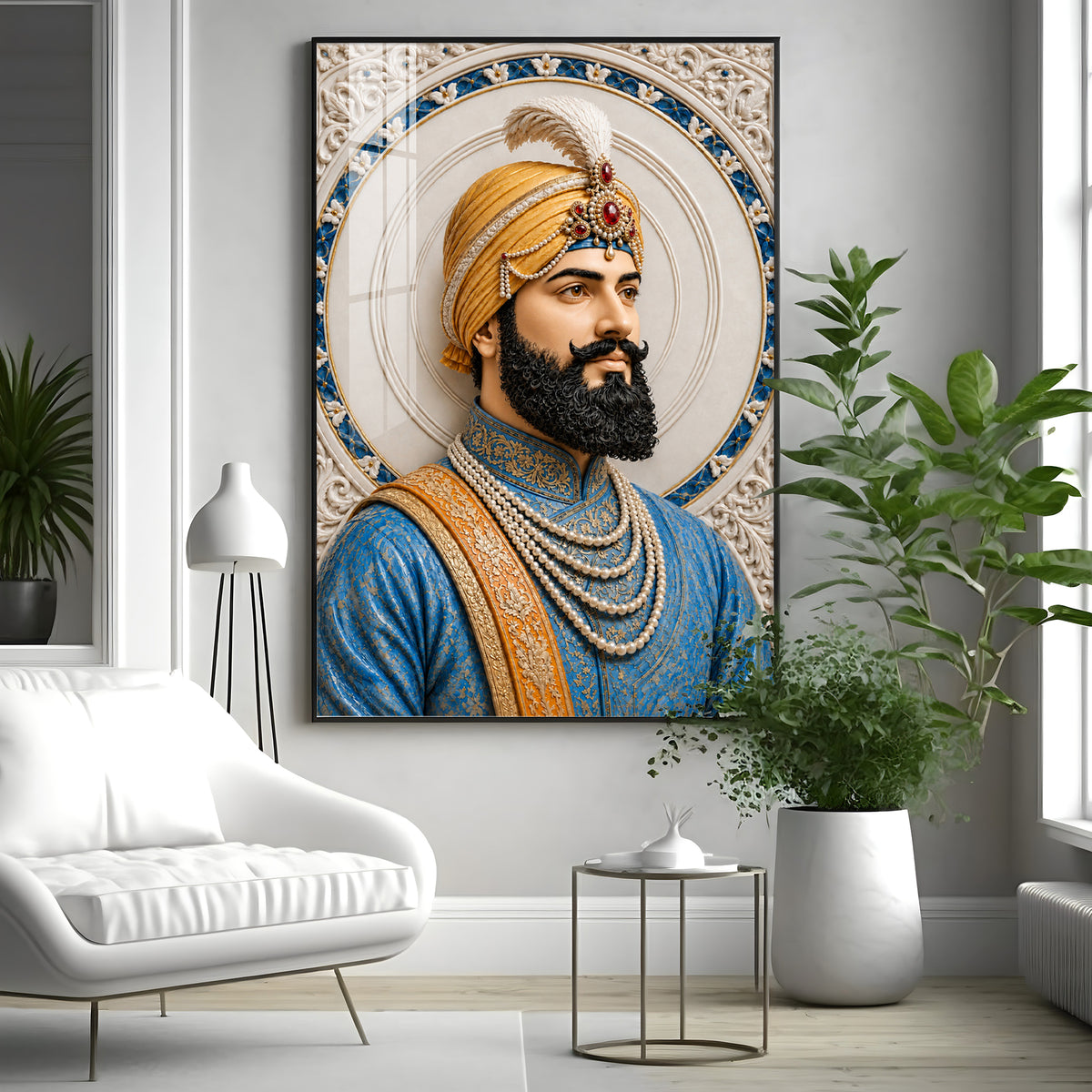 Divine Guru Gobind Singh Ji Premium Acrylic Vertical Wall Art