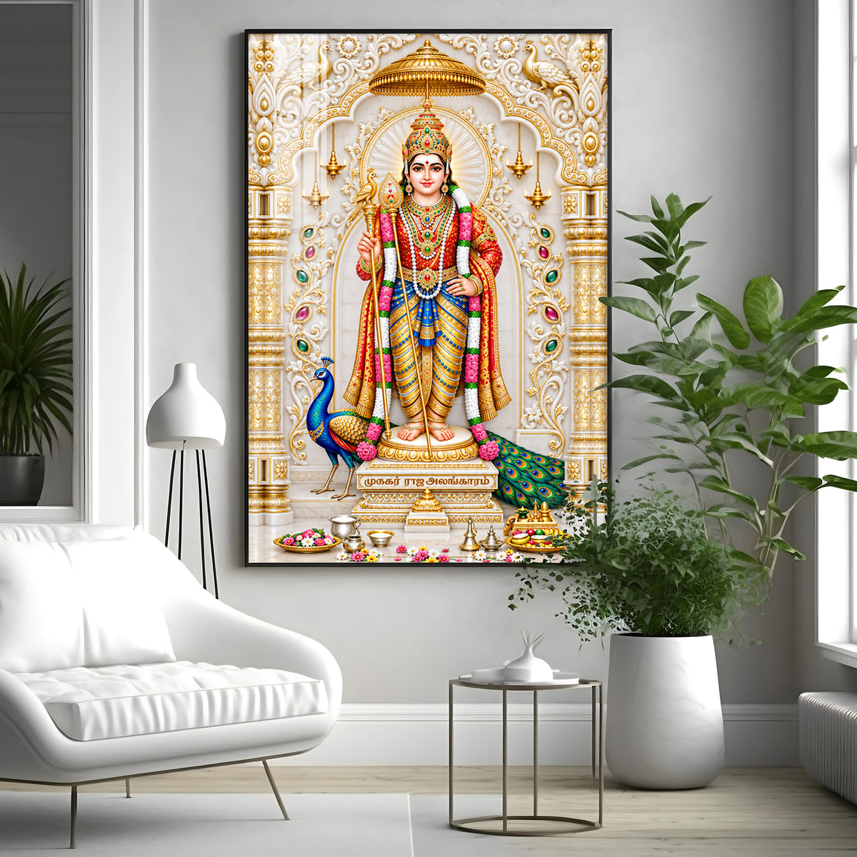 Divine Kartikeya Premium Acrylic Vertical Wall Art