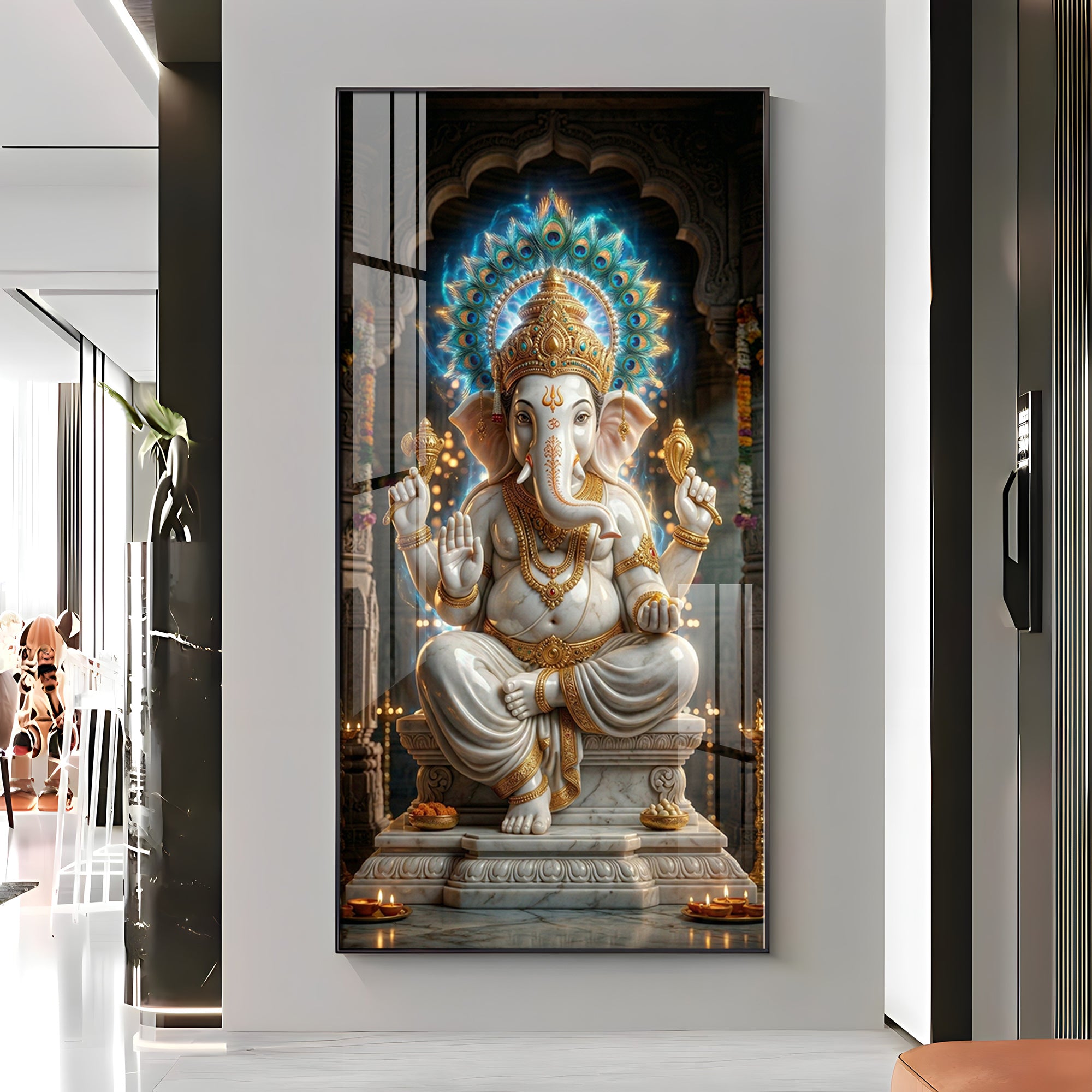 Ganesha Essence Premium Acrylic Vertical Wall Art