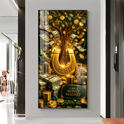 Money Magnet Premium Acrylic Vertical Wall Art