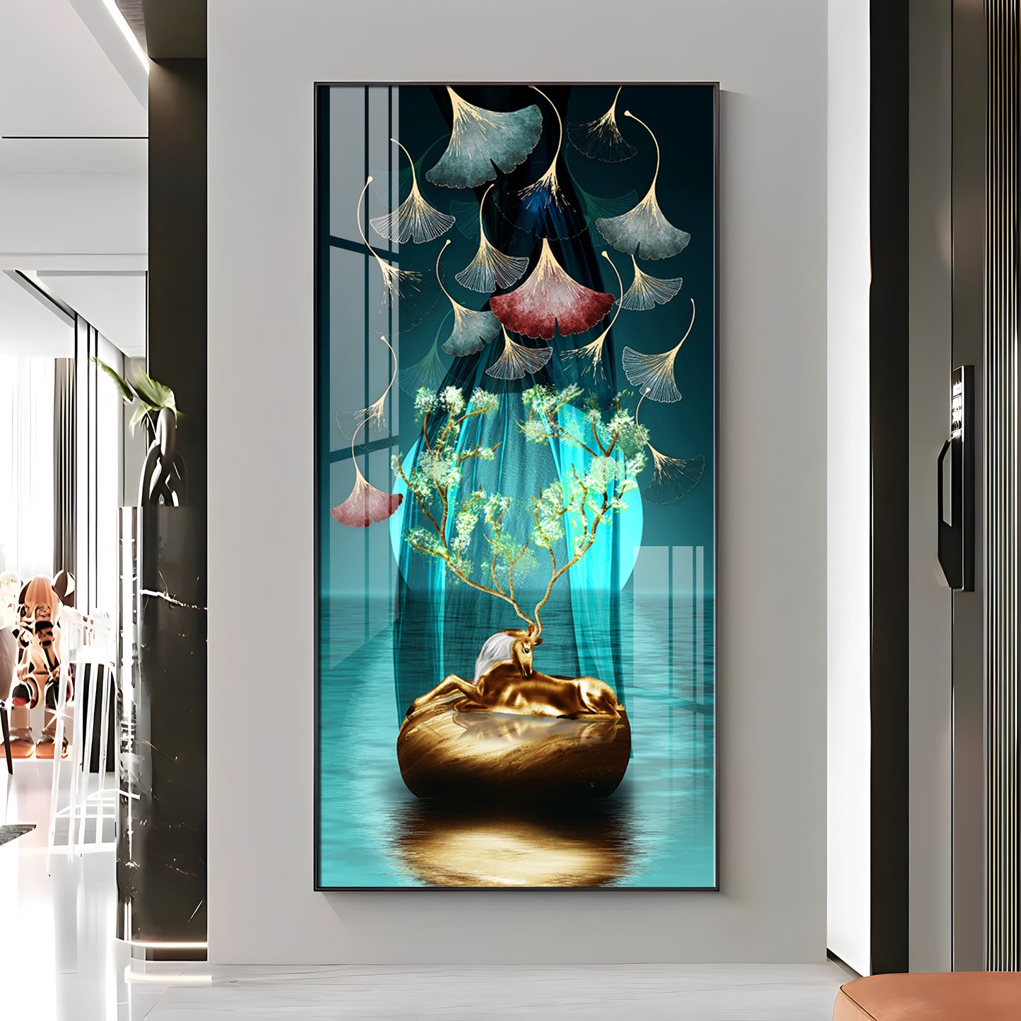 Elegant Petal Premium Acrylic Vertical Wall Art
