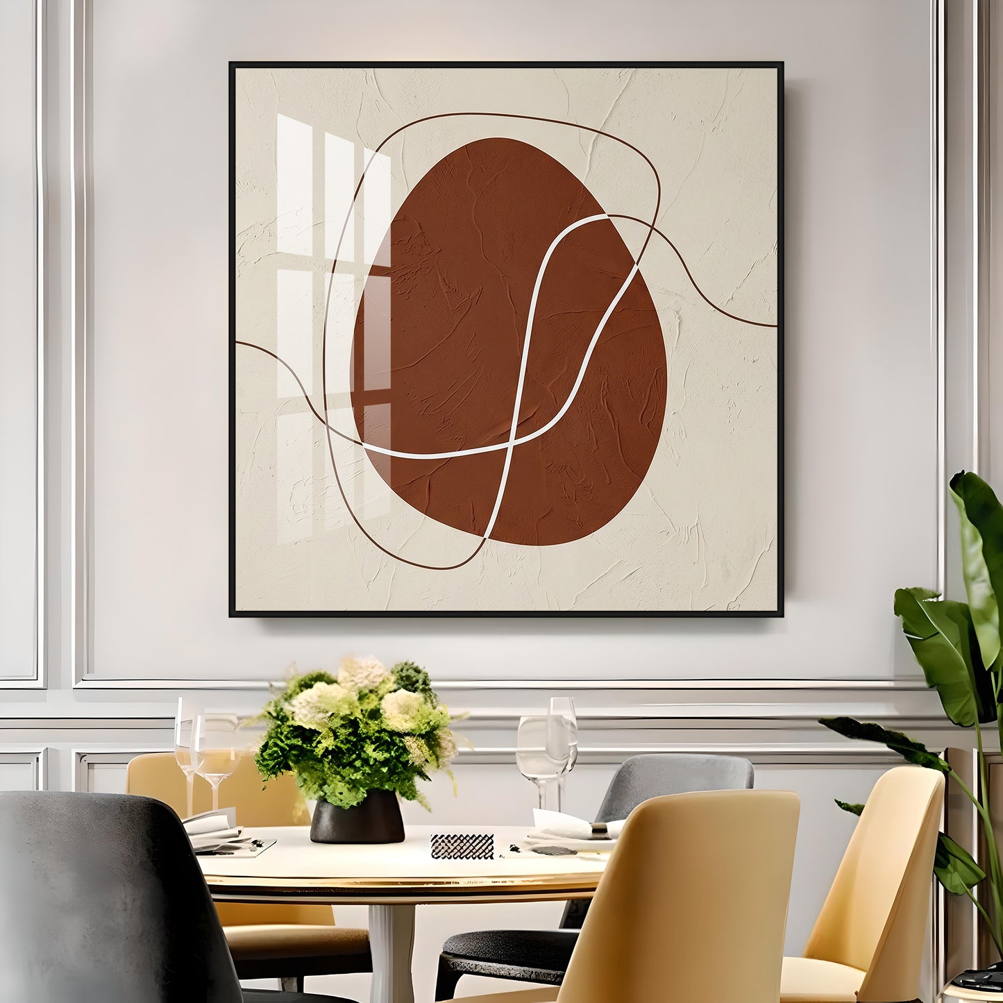 Minimalist Eggscape Premium Acrylic Square Wall Art