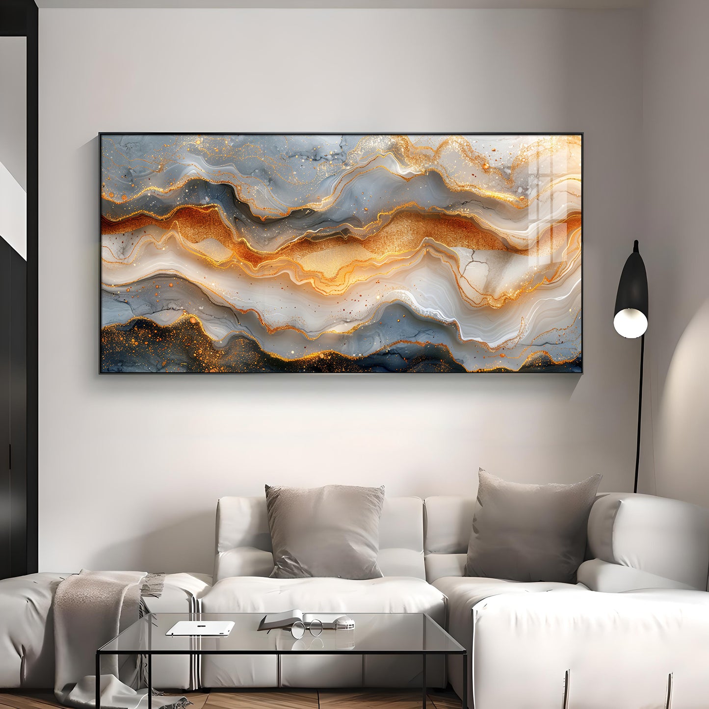 Marbled Veins Premium Acrylic Horizontal Wall Art