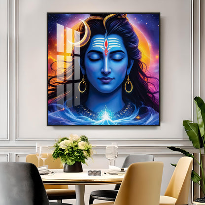 Lord Shiva Premium Acrylic Square Wall Art