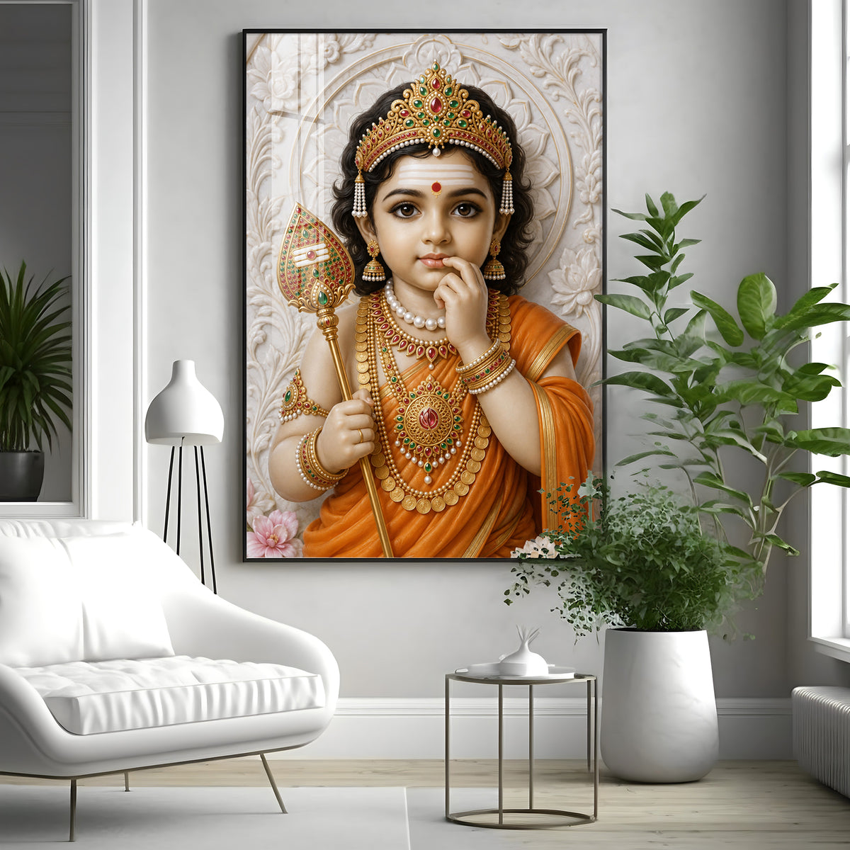 Bala Murugan Premium Acrylic Vertical Wall Art