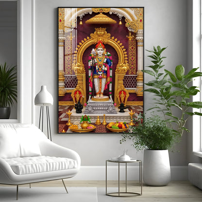 Palani Raja Lord Murugan Premium Acrylic Vertical Wall Art