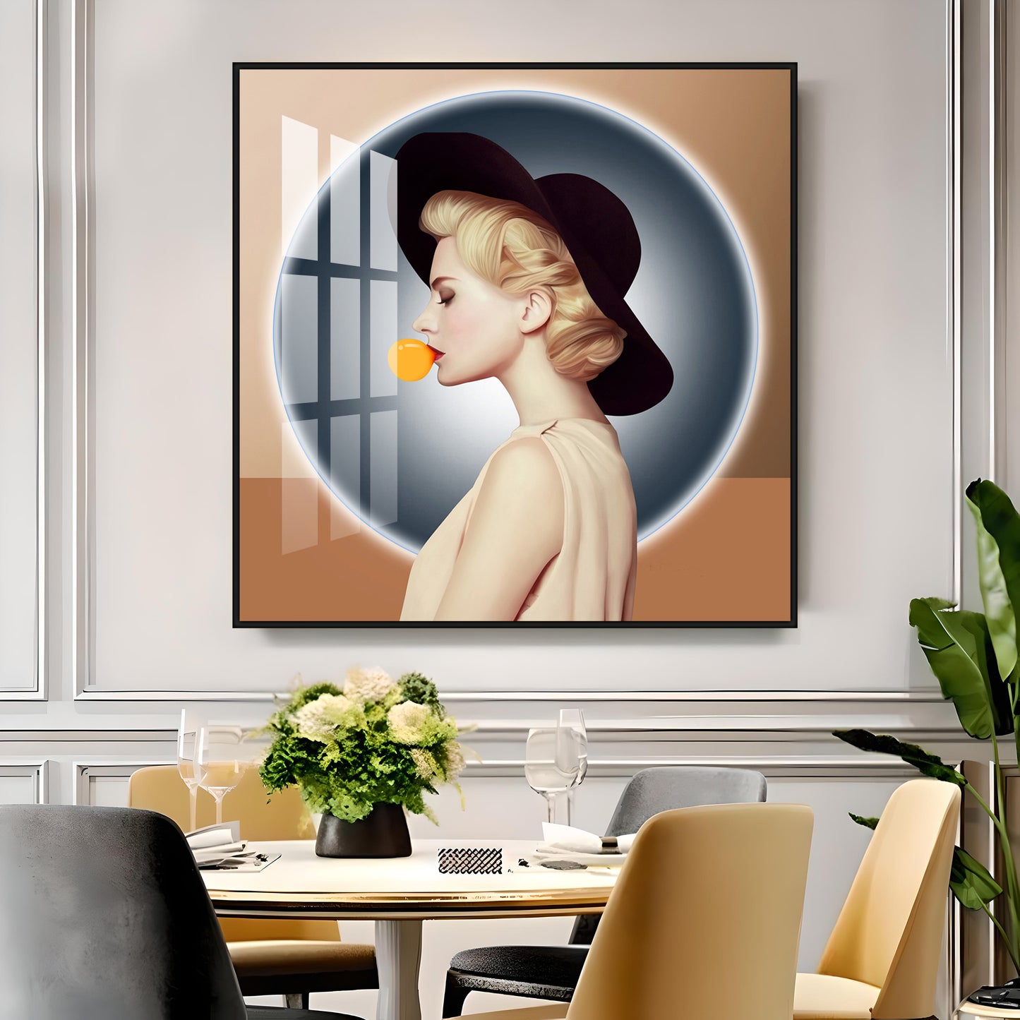 Modern Woman Premium Acrylic Square Wall Art