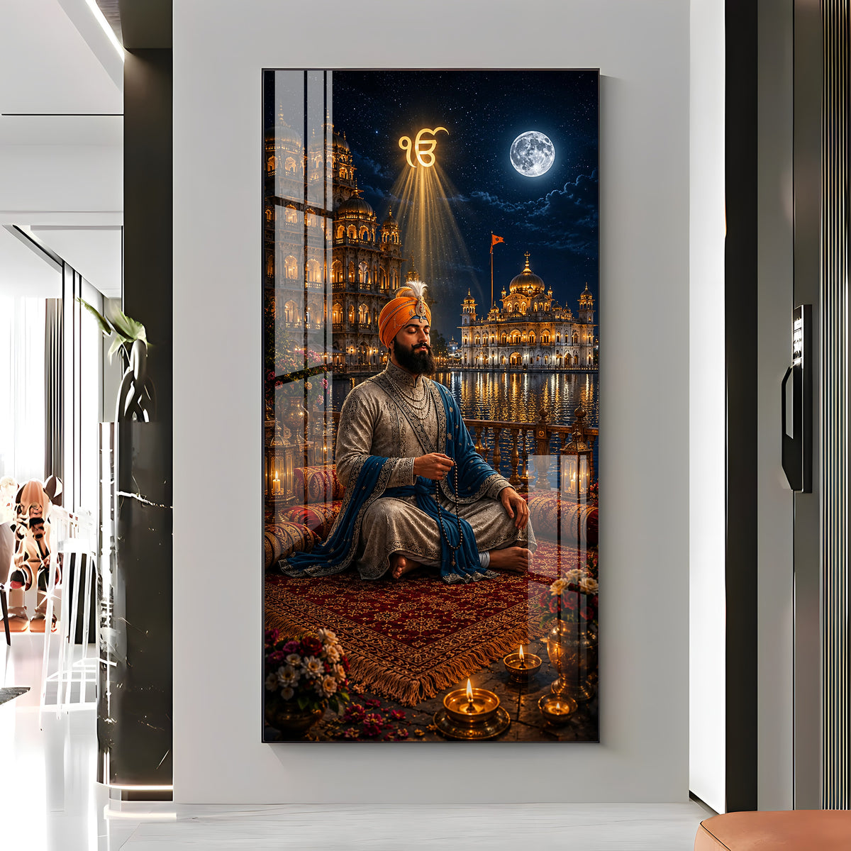 Harmandir Sahib Ji Premium Acrylic Vertical Wall Art