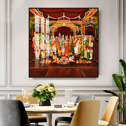 Srinivasa Kalyanam Premium Acrylic Square Wall Art