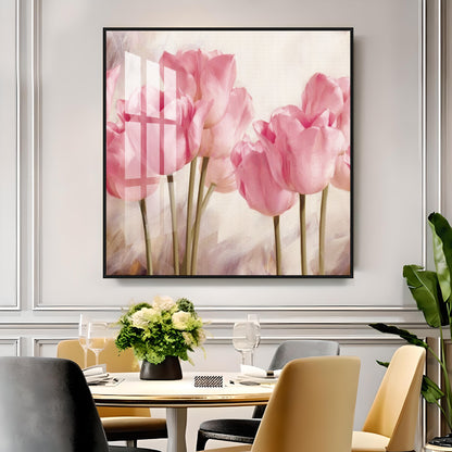 Tulip Flower Premium Acrylic Square Wall Art