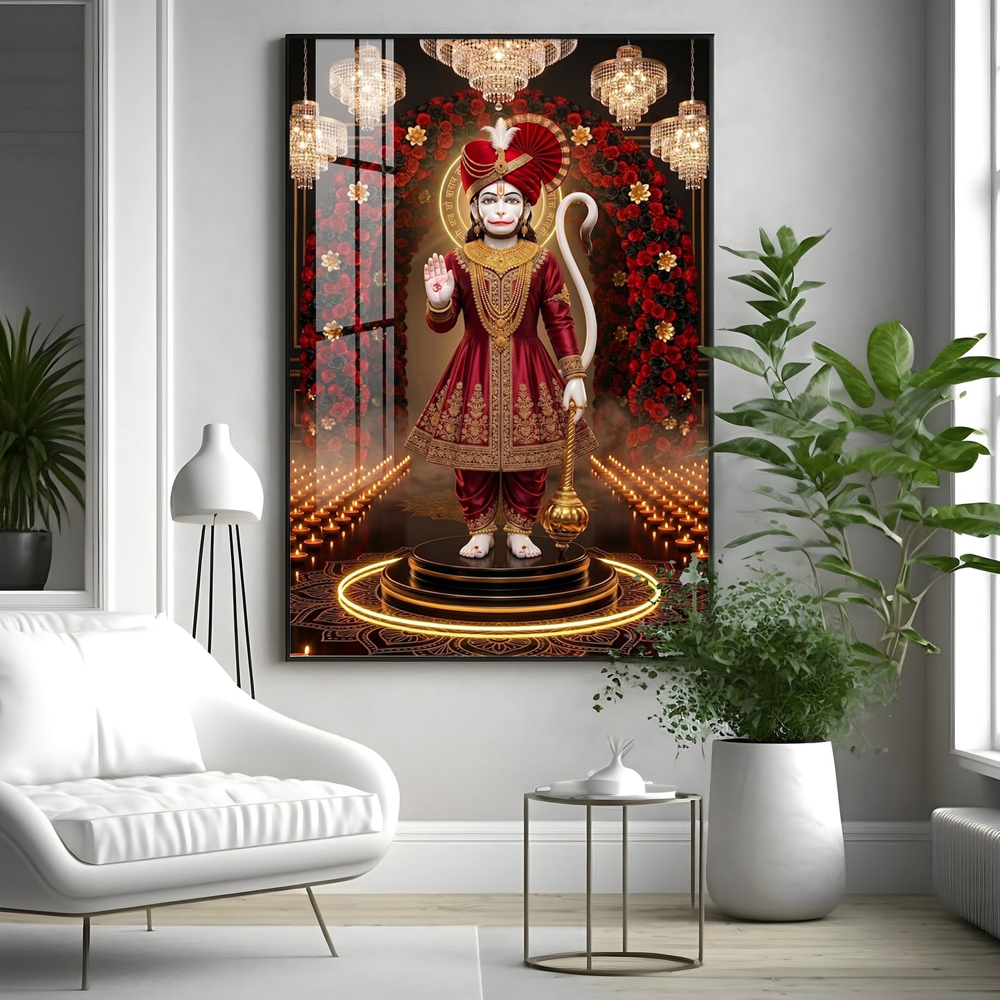Lord Bajrangbali Premium Acrylic Vertical Wall Art