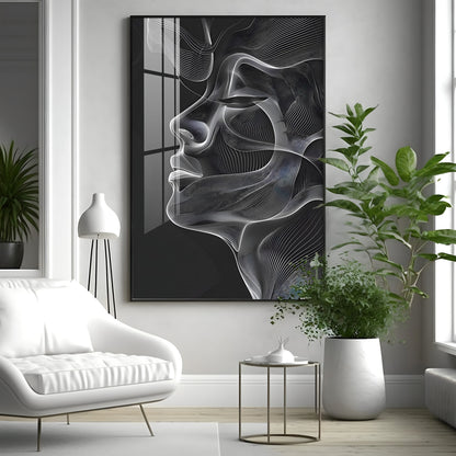 Black & White Beauty Premium Acrylic Vertical Wall Art