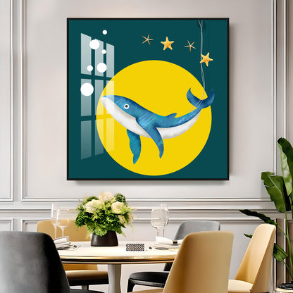 Whale Ocean Premium Acrylic Square Wall Art
