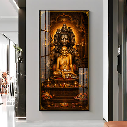 Sacred Swami Samarth Premium Acrylic Vertical Wall Art