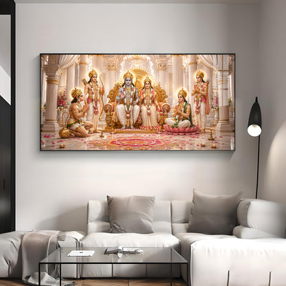 Lord Ram Darbar Premium Acrylic Horizontal Wall Art