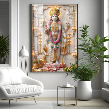 Religious Krishna ji Premium Acrylic Vertical Wall Art