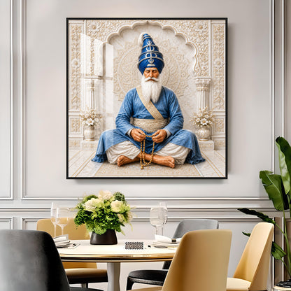 Baba Deep Singh Ji Premium Acrylic Square Wall Art