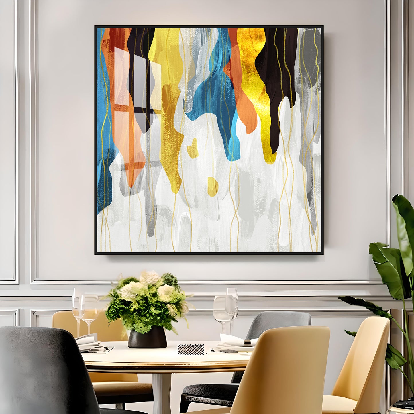 Colorful Abstract Premium Acrylic Square Wall Art