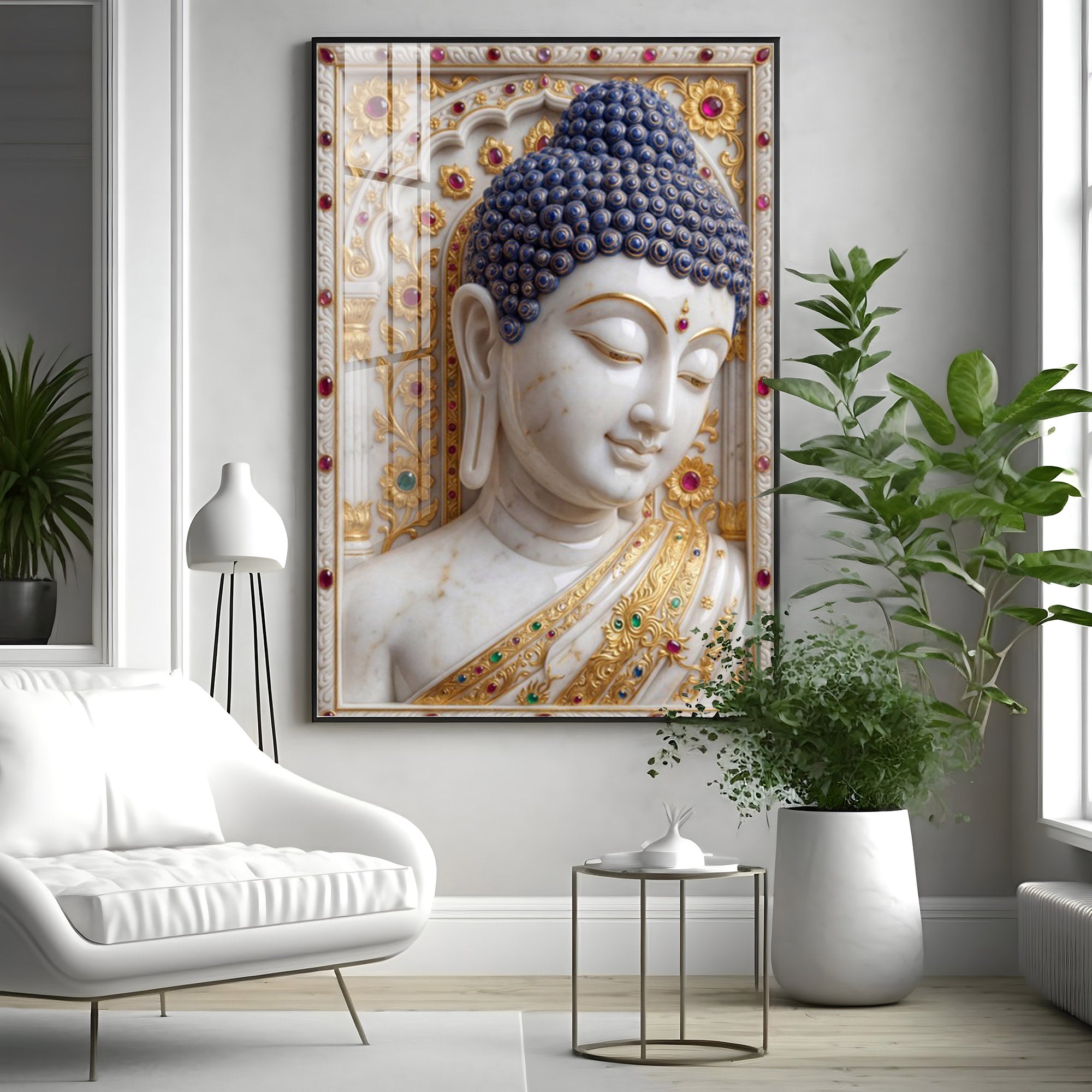 Divine Serenity Buddha Premium Acrylic Vertical Wall Art