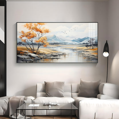 Autumn Landscape Premium Acrylic Horizontal Wall Art