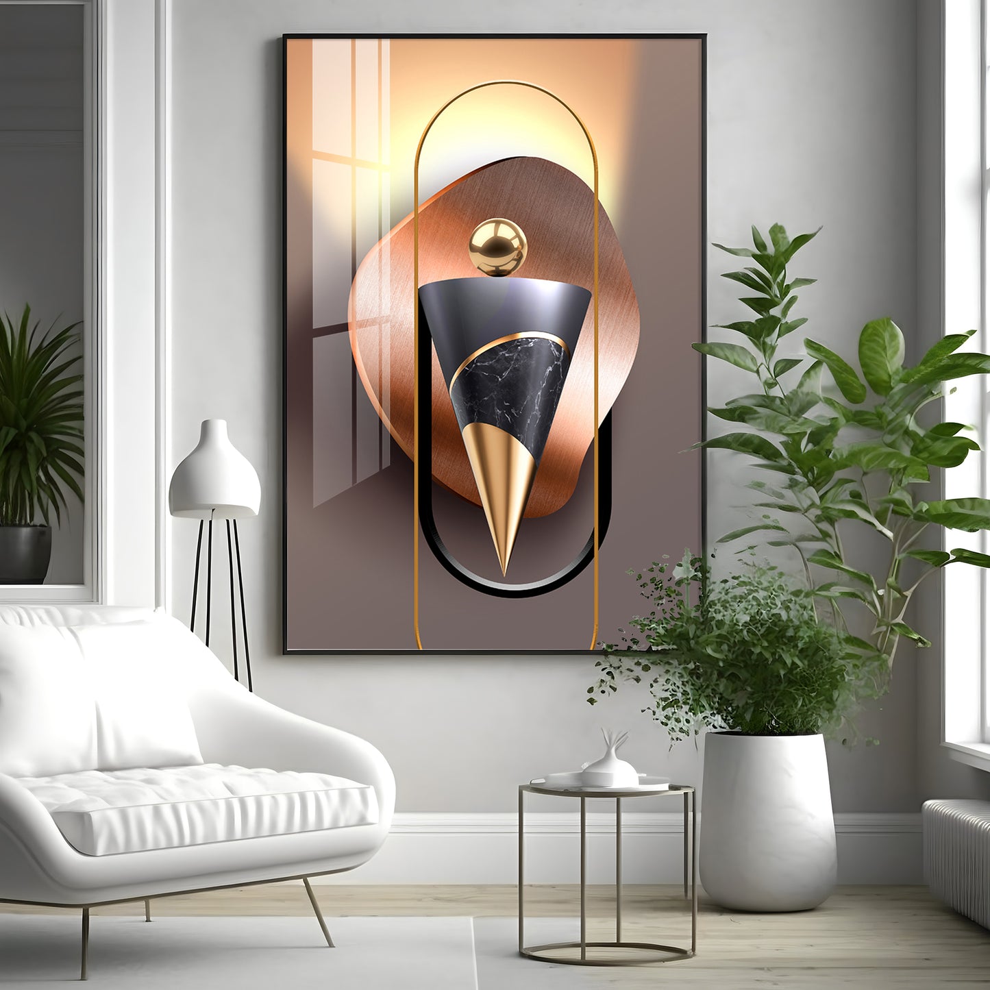 Visualization Of Geometric Premium Acrylic Vertical Wall Art