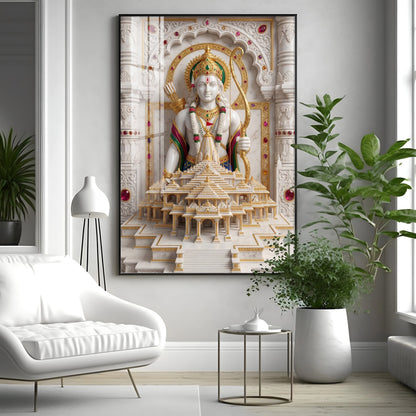 Lord Ram Ji Premium Acrylic Vertical Wall Art