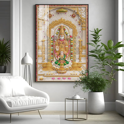 Hindu God Tirupati Venkatachalapathy Premium Acrylic Vertical Wall Art