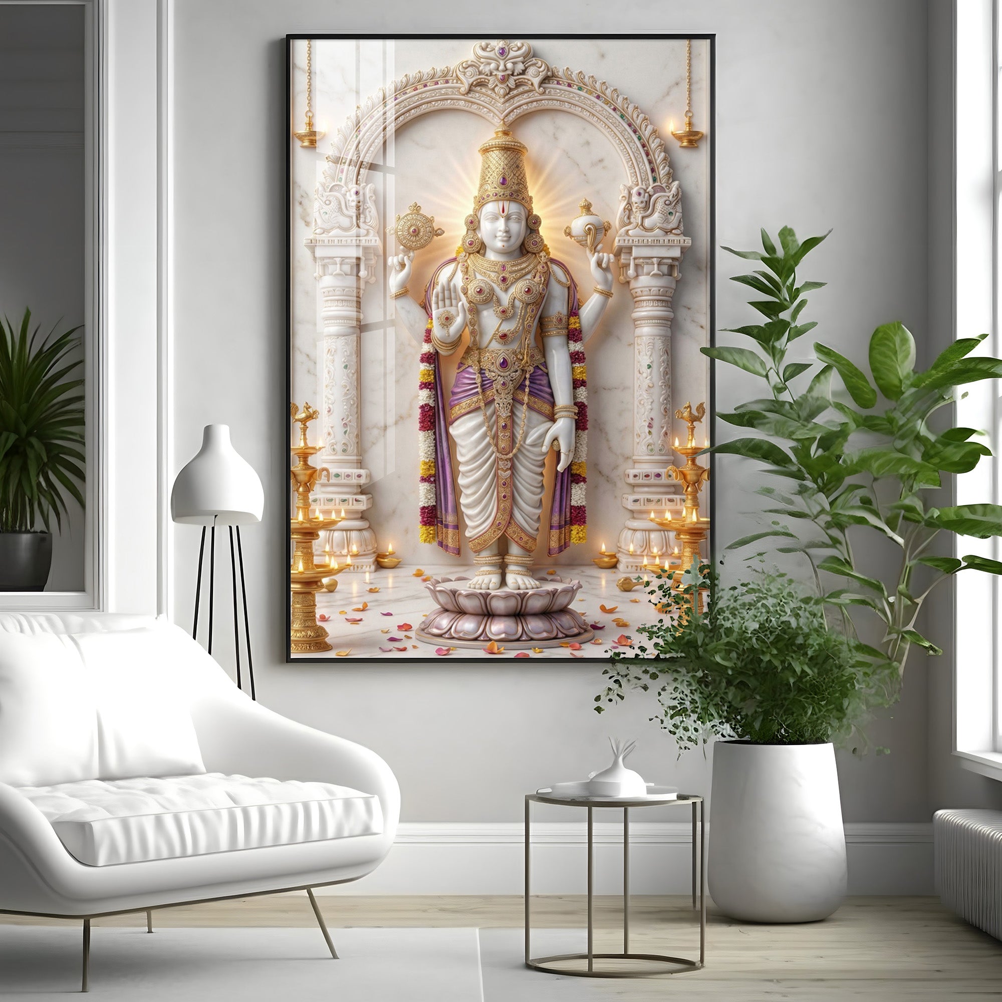 Divine Tirupati Balaji Premium Acrylic Vertical Wall Art