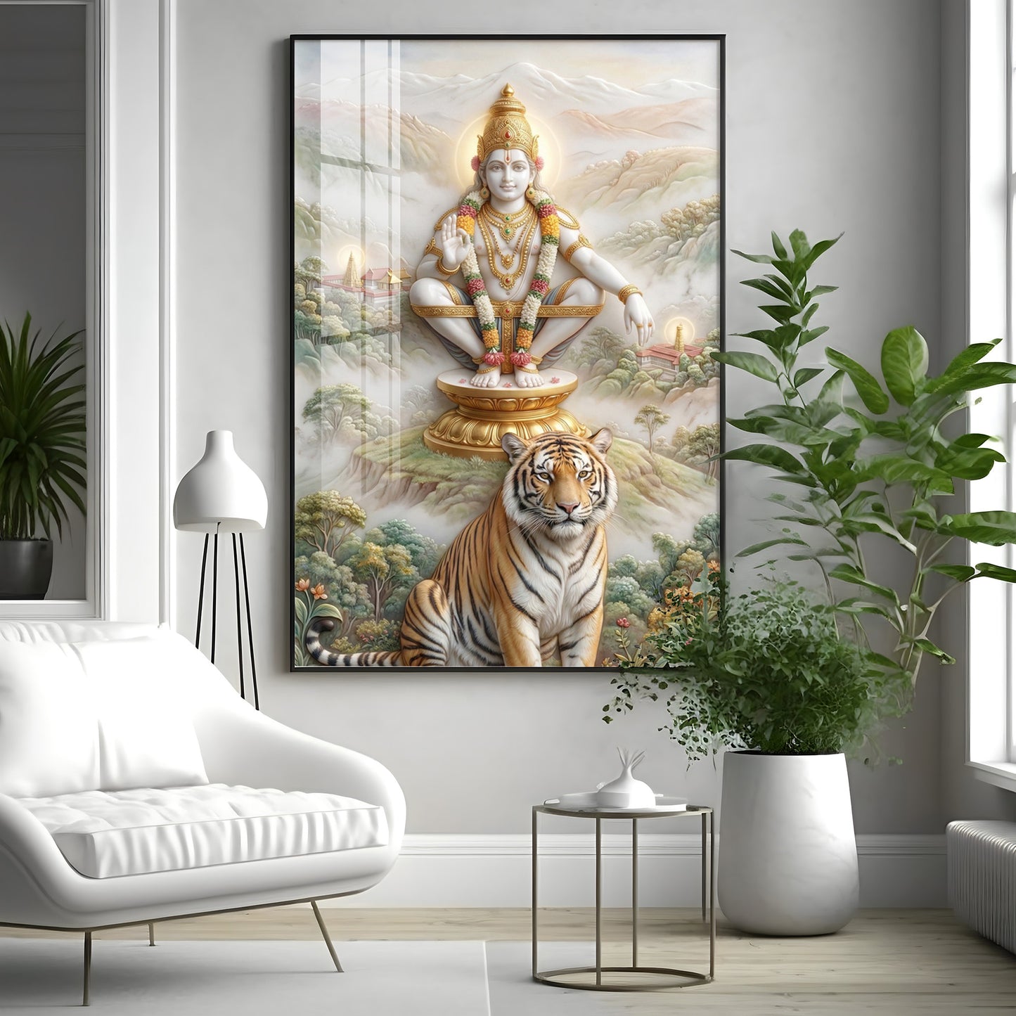 Ayyappa Swamy Ji Premium Acrylic Vertical Wall Art