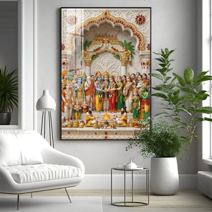 Jay Shri Ram Darbar Premium Acrylic Vertical Wall Art