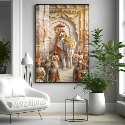 Coronation Of Chhatrapati Shivaji MaharajPremium Acrylic Vertical Wall Art