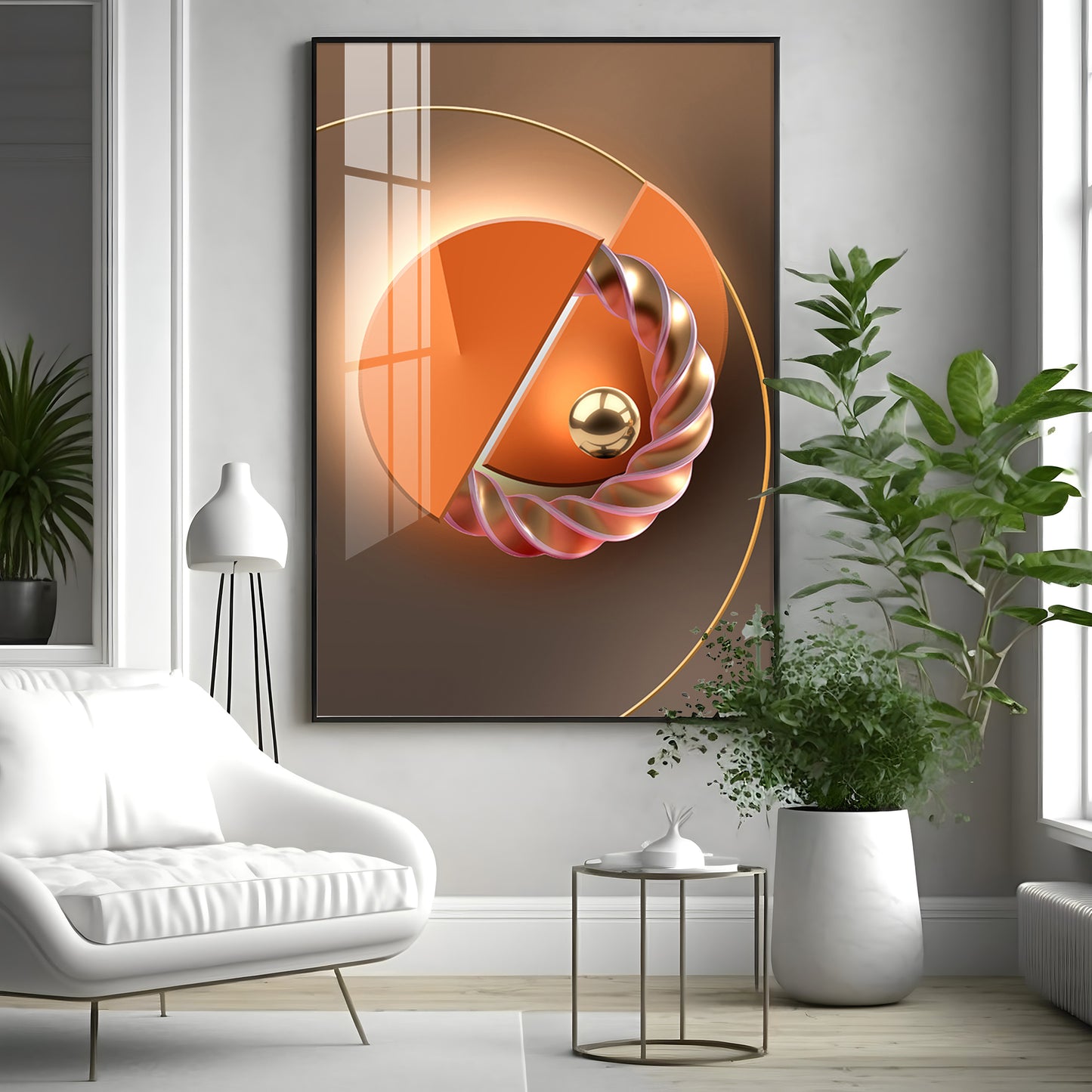 Abstract Geometry Premium Acrylic Vertical Wall Art