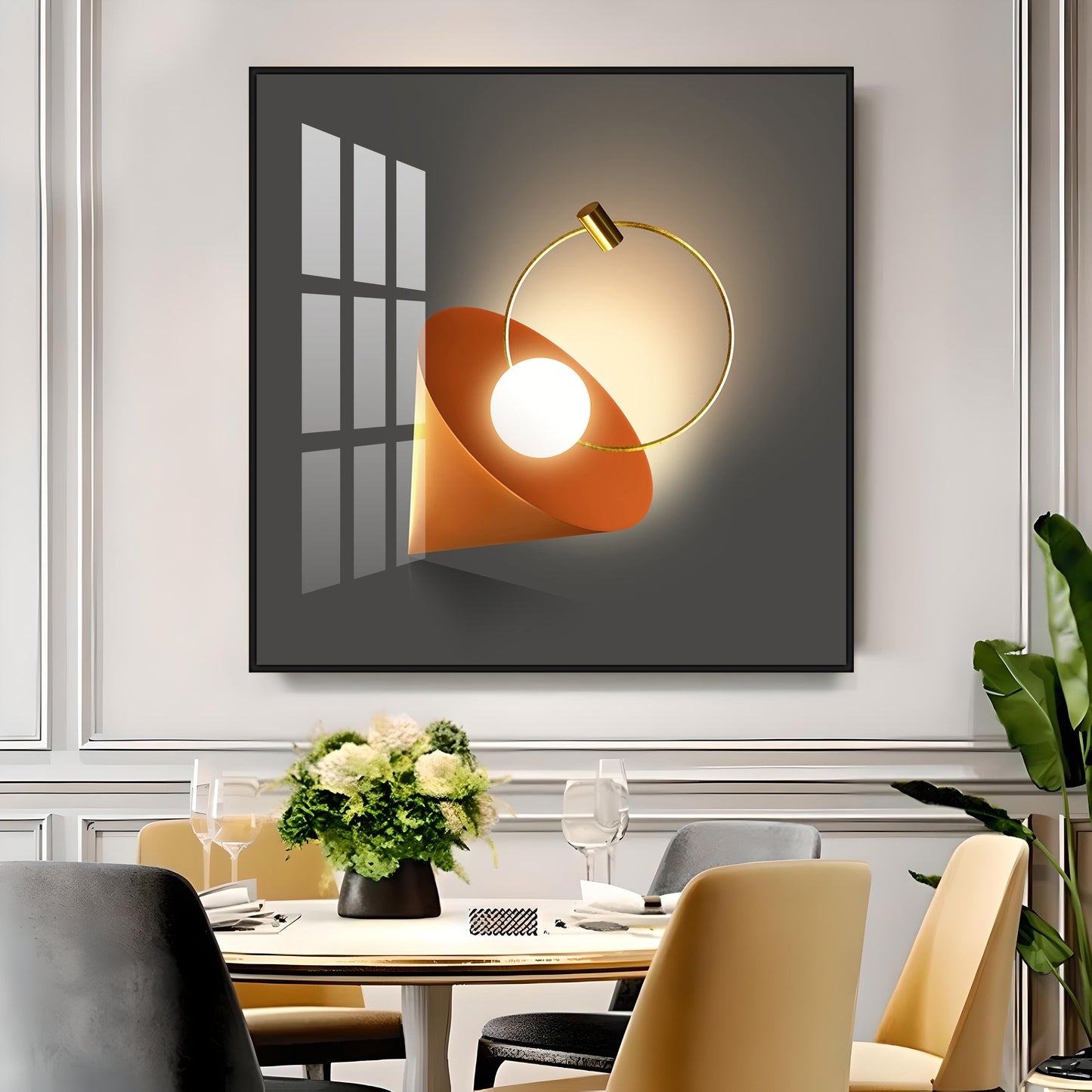 Abstract Geometrical Patterns Premium Acrylic Square Wall Art