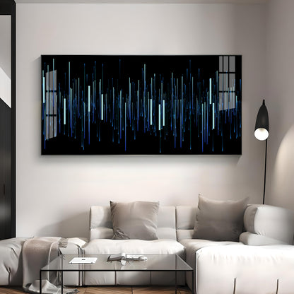 Abstract Vertical Light Bar Line Premium Acrylic Horizontal Wall Art
