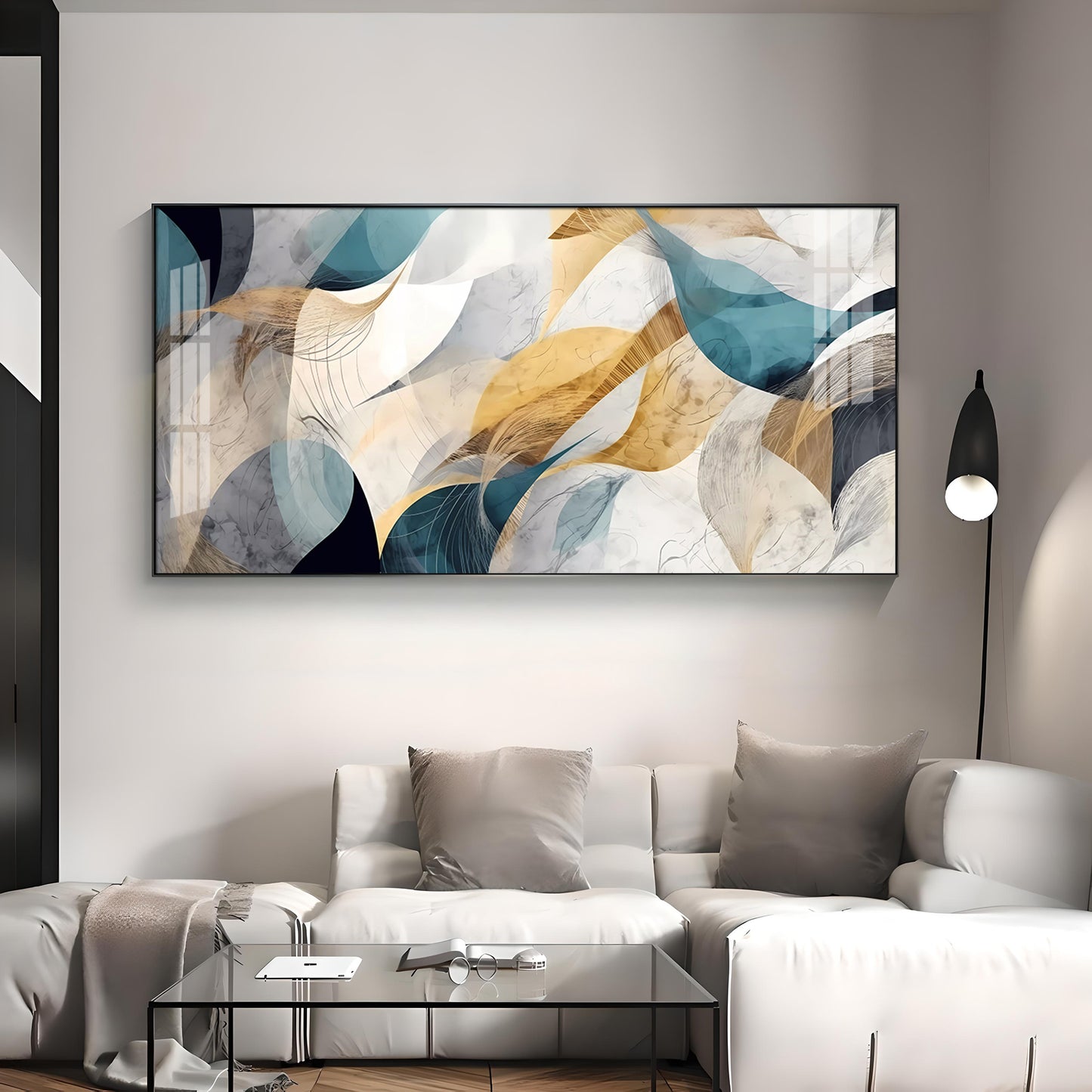 Abstract Waves Premium Acrylic Horizontal Wall Art