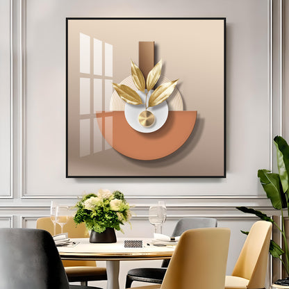 Leafy Luxe Vase Premium Acrylic Square Wall Art