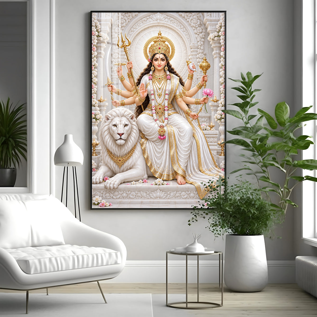Mata Sherawali Premium Acrylic Vertical Wall Art