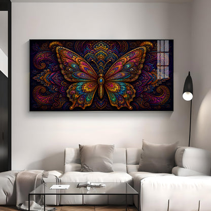 Mandala Butterfly Premium Acrylic Horizontal Wall Art
