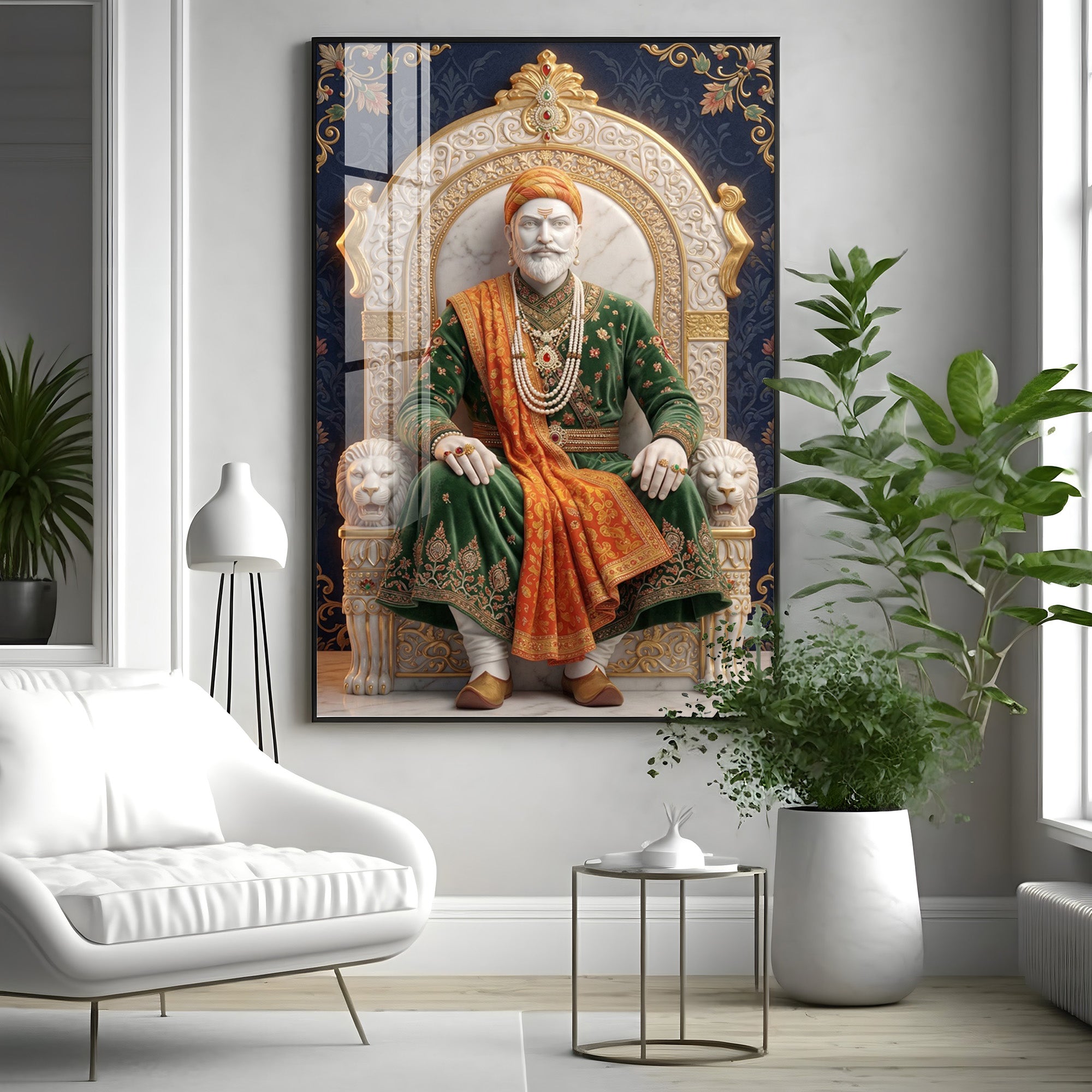 Maratha King Chhatrapati Shivaji Maharaj Premium Acrylic Vertical Wall Art