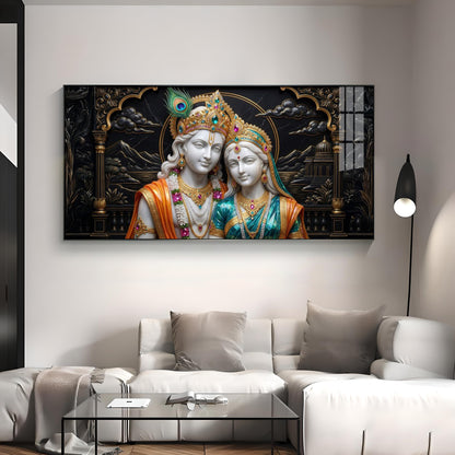Magical Radha Krishna Premium Acrylic Horizontal Wall Art